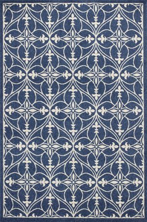 3'3" x 4'11" UV-treated Polypropelene Denim Area Rug