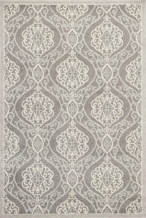 3'3" x 4'11" UV-treated Polypropelene Silver Area Rug