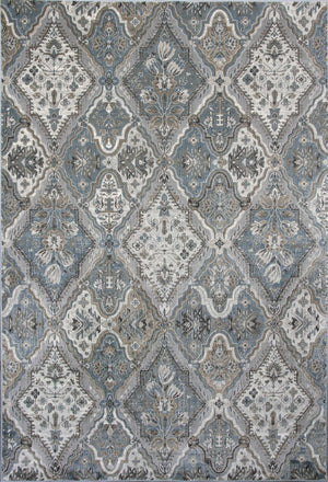 2'2" x 3'7" Viscose Silver Area Rug