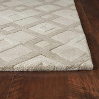 27" X 45" Wool Ivory Area Rug