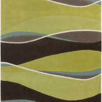 27" X 45" Wool Lime-Mocha Area Rug