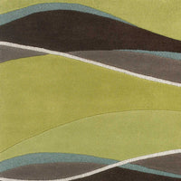 27" X 45" Wool Lime-Mocha Area Rug