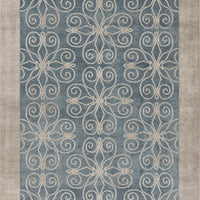 3'3" x 4'11" Polypropelene Teal Area Rug