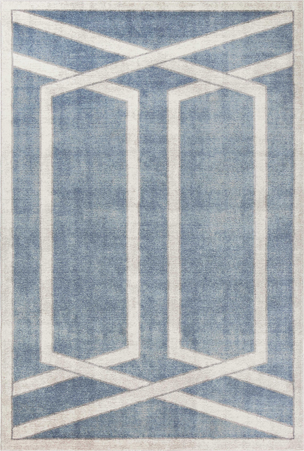 3'3" x 4'11" Polypropelene Teal Area Rug