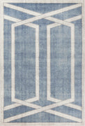 3'3" x 4'11" Polypropelene Teal Area Rug