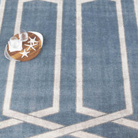 3'3" x 4'11" Polypropelene Teal Area Rug