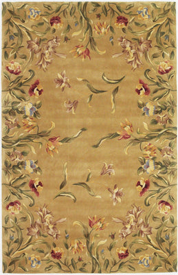 2' x 3' Wool Gold Area Rug