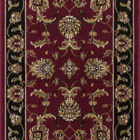 2'2" x 7'11" Runner Polypropelene Red-Black Area Rug