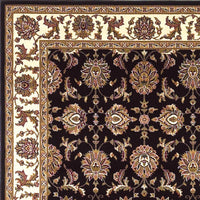 3'3" x 4'11" Polypropelene Black-Ivory Area Rug