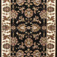 3'3" x 4'11" Polypropelene Black-Ivory Area Rug