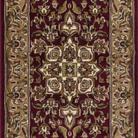 3'3" x 4'11" Polypropelene Red-Beige Area Rug