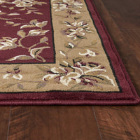 3'3" x 4'11" Polypropelene Red-Beige Area Rug