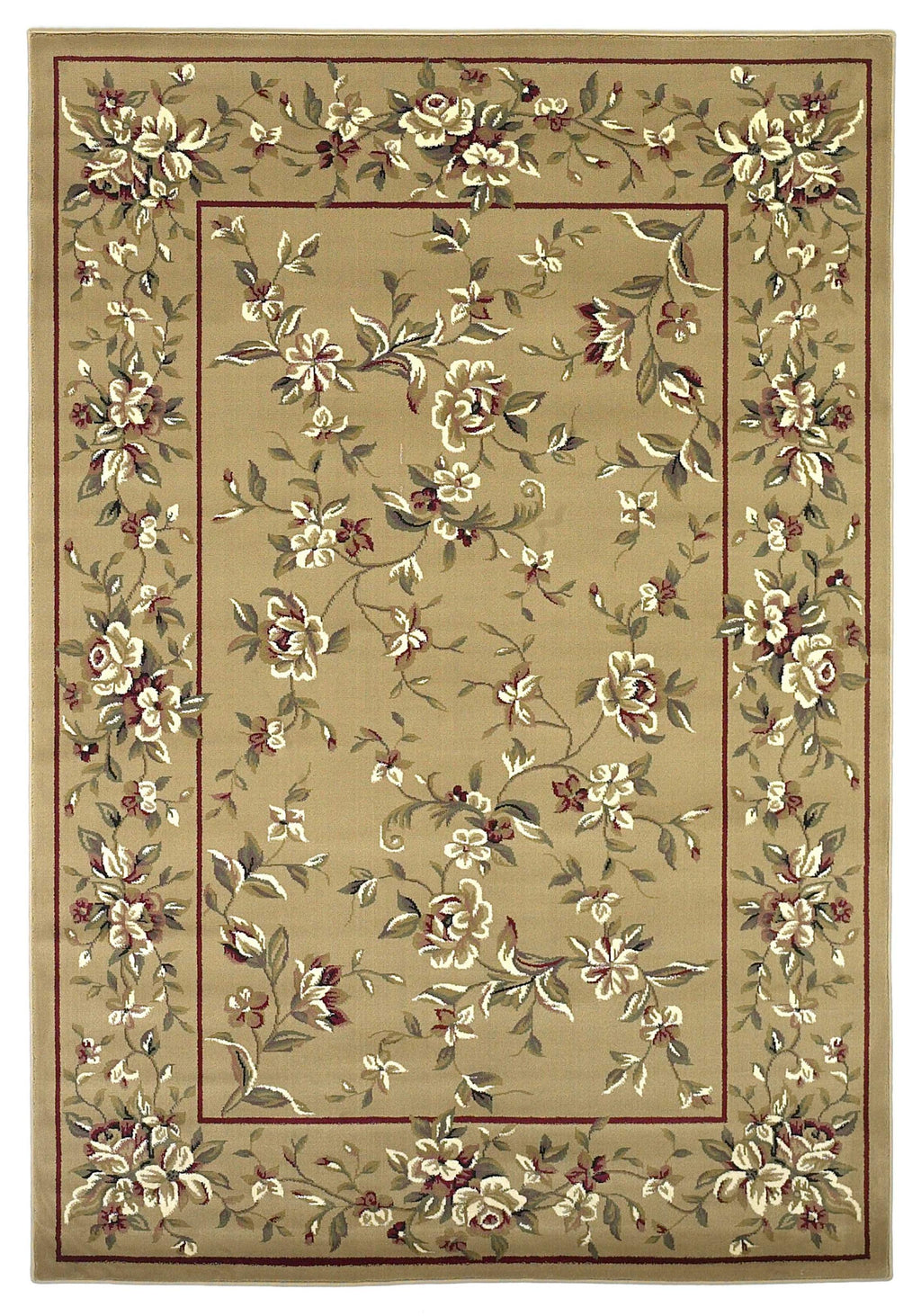 2'2" x 7'11" Runner Polypropelene Beige Area Rug