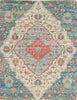 3'3" x 5'3" Jute Blue-Red Area Rug