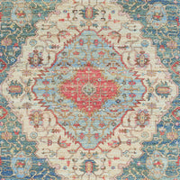 3'3" x 5'3" Jute Blue-Red Area Rug