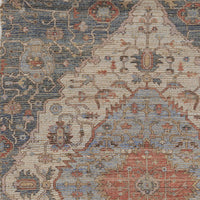 3'3" x 5'3" Jute Blue-Red Area Rug