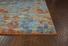 3'3" x 4'11" Polypropelene Blue-Coral Area Rug