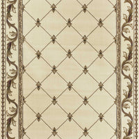 3'3" x 4'11" Polypropelene Ivory Area Rug