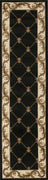 2'2" x 7'11" Runner Polypropelene Black Area Rug