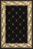 3'3" x 4'11" Polypropelene Black Area Rug