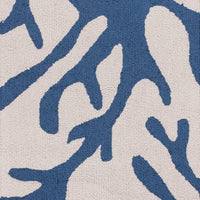 2' x 7'6" Runner Polyester Ivory-Blue Area Rug