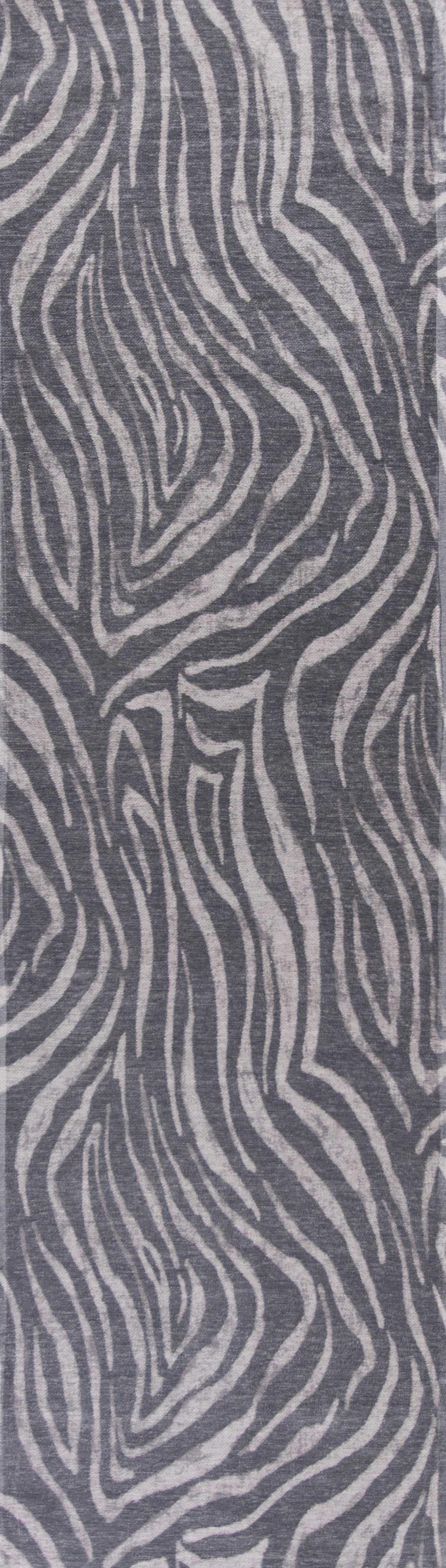 2'2" x 7'6" Polyester Charcoal Area Rug
