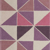 2'2" x 7'6" Polyester Ivory-Pink Area Rug