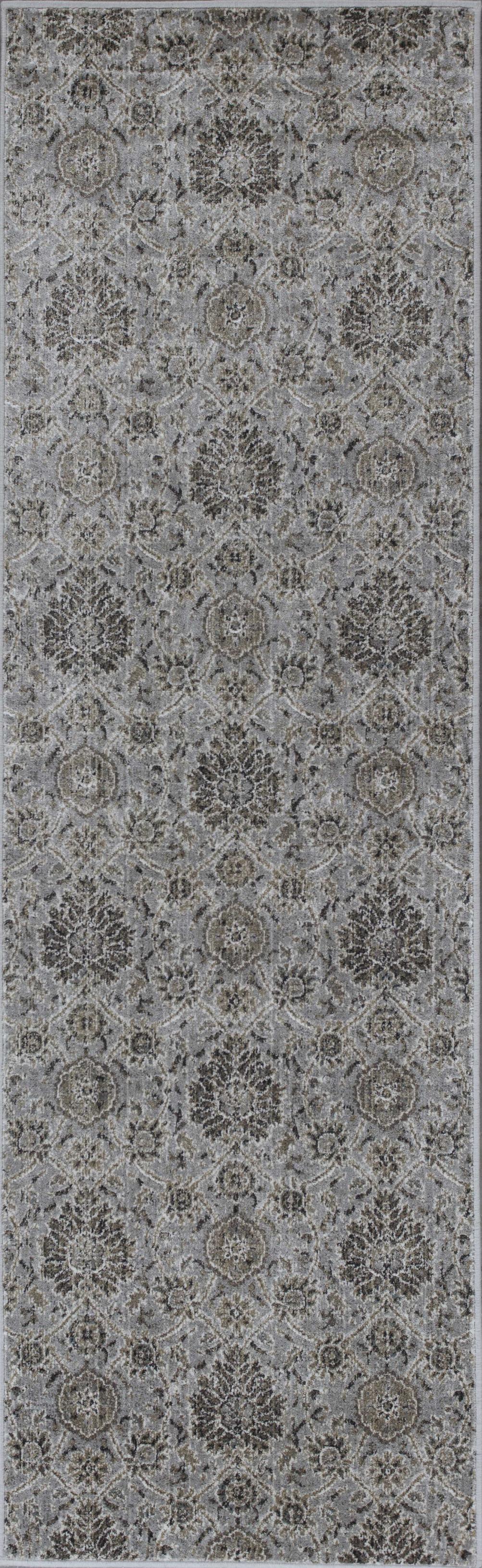 2'2"X 6'11" Runner Viscose Silver Area Rug