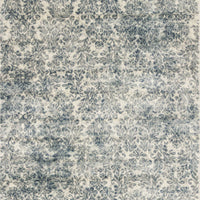 3'3" x 4'7" Viscose Ivory-Blue Area Rug