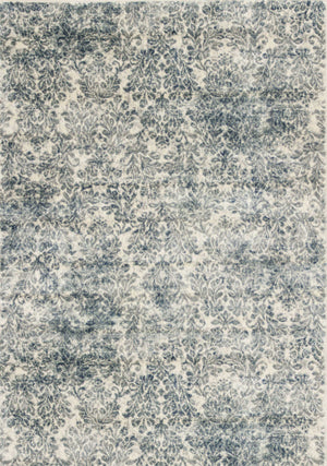 3'3" x 4'7" Viscose Ivory-Blue Area Rug