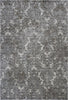 3'x5' Ivory Sand Damask Faux Silk Indoor Area Rug