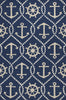 3'3" x 5'3" UV-treated Polypropelene Navy Area Rug