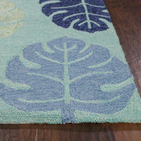 3'3" x 5'3" UV-treated Polypropelene Turquoise Area Rug