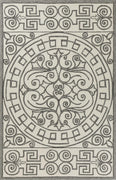 3'3" x 5'3" UV-treated Polypropelene Ivory-Grey Area Rug