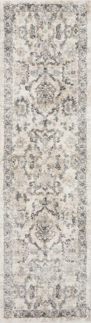 2'2" x 7'6" Runner Polypropelene Ivory Area Rug