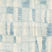 3'9" x 5'11" Polypropelene Ivory-Blue Area Rug