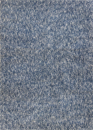 3'3" x 5'3" Polyester Indigo-Ivory Heather Area Rug