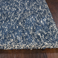 3'3" x 5'3" Polyester Indigo-Ivory Heather Area Rug