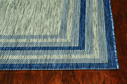 5' x 8' Grey or Denim Bordered UV Treated Area Rug