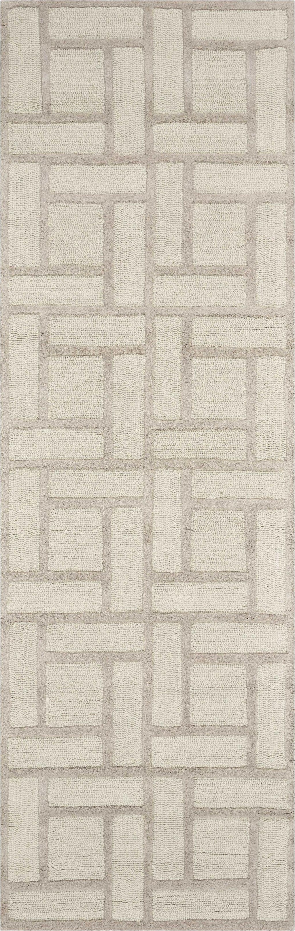 2'3" x 7'6" Runner Wool Tan-Ivory Area Rug