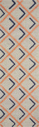 2'3" x 7'6" Runner Wool Tangerine-Indigo Area Rug