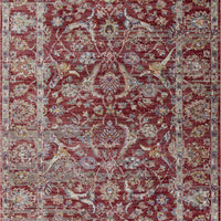 3'6" x 5'6" Polyester Red Area Rug