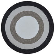 7' Round UV-treated Polypropelene Charcoal Area Rug