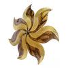 29" X 2" X 29" Gold Copper Brown Metal Large Flower Wall Décor