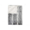 50" x 60" Dayton Grey-White-Black Fur - Throw