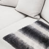 50" x 60" Irving Charcoal-White Fur - Throw