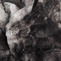 50" x 60" Naples Charcoal-Grey Fur - Throw