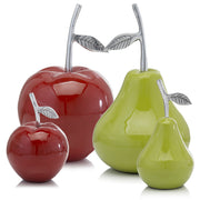 5.5"x 5.5"x 11" Buffed & Red Manzano Rojo Red Apple