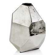4"x 4"x 5.5" Raw Silver Faceta Raw Silver Bud Vase