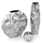 4" x 4" Rough Silver Barrel Vase